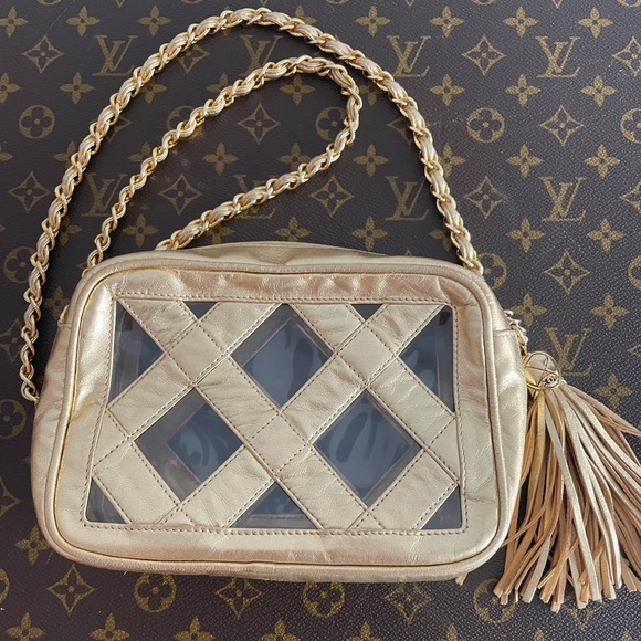 Vintage Chanel Gold/Clear Crossbody - Picture 5 of 7